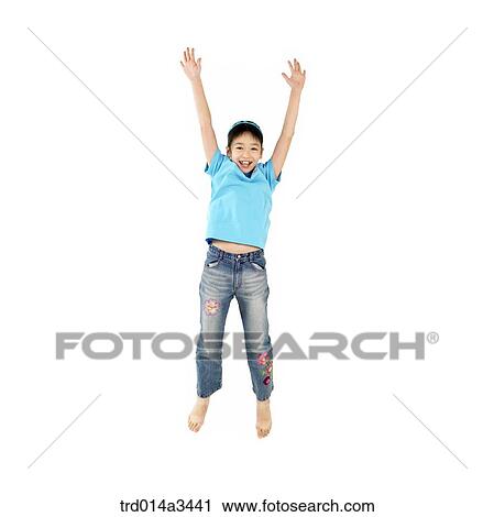 Girl jumping up View Large Photo Image Stock Image - Girl jumping up. Fotosearch