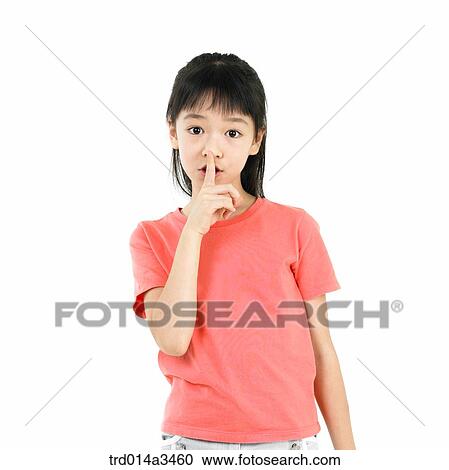 girl making gesture, hush up and be quiet View Large Photo Image Stock Image - girl making gesture, hush up and be quiet. Fotosearch