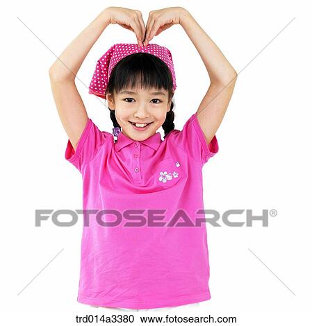Stock Image - girl making gesture. Fotosearch