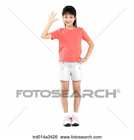 Stock Photograph - girl making pose. Fotosearch