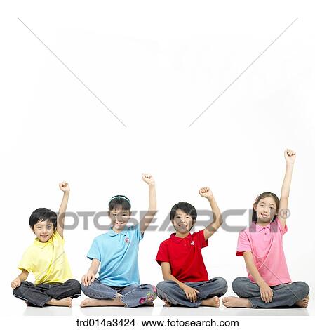 Girl raising her hands View Large Photo Image Picture - Girl raising her hands. Fotosearch
