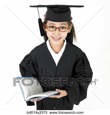 Girl reading books with graduation outfit View Large Photo Image Stock Photography - Girl reading books with graduation outfit. Fotosearch