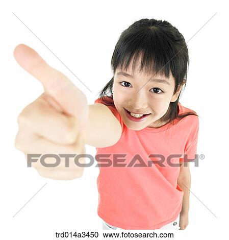 Girl with thumbs up View Large Photo Image Stock Image - Girl with thumbs up. Fotosearch