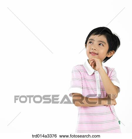 Thinking boy View Large Photo Image Stock Photograph - Thinking boy. Fotosearch