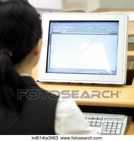student in uniform taking computer class in school View Large Photo Image Stock Image - student in uniform taking computer class in school. Fotosearch