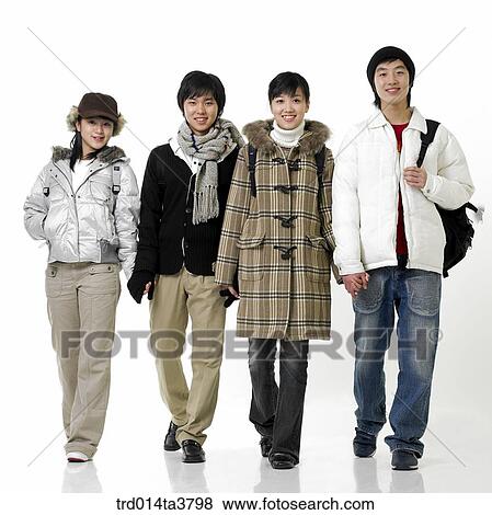 Teen in winter clothes attending school View Large Photo Image Stock Photo - Teen in winter clothes attending school. Fotosearch