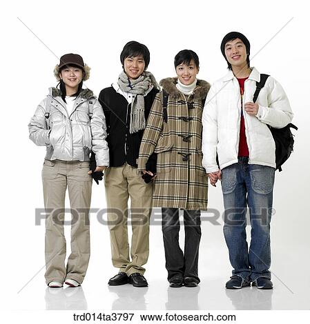 Teens in winter clothes View Large Photo Image Stock Photo - Teens in winter clothes. Fotosearch