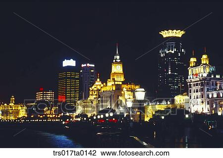 China, Shanghai, night scene with lightings View Large Photo Image Stock Image - China, Shanghai, night scene with lightings. Fotosearch