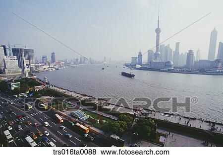 China, Shanghai, scene of pudong View Large Photo Image Stock Photo - China, Shanghai, scene of pudong. Fotosearch