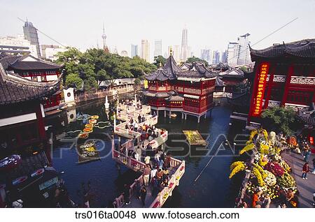 China, Shanghai, Scene of yu yuan garden View Large Photo Image Stock Photo - China, Shanghai, Scene of yu yuan garden. Fotosearch