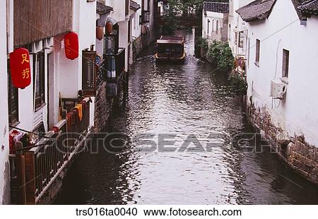 China, Suzhou, Scene of canal View Large Photo Image Stock Image - China, Suzhou, Scene of canal. Fotosearch