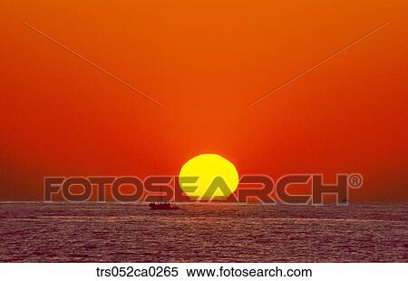Jeju Island/ boat in the sunset sea View Large Photo Image Stock Photography - Jeju Island/ boat in the sunset sea. Fotosearch