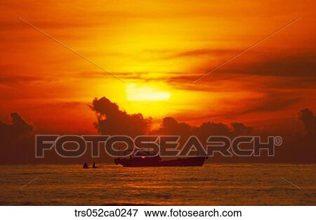 Jeju Island/ Fishing boat, Glowed sea View Large Photo Image Stock Photo - Jeju Island/ Fishing boat, Glowed sea. Fotosearch