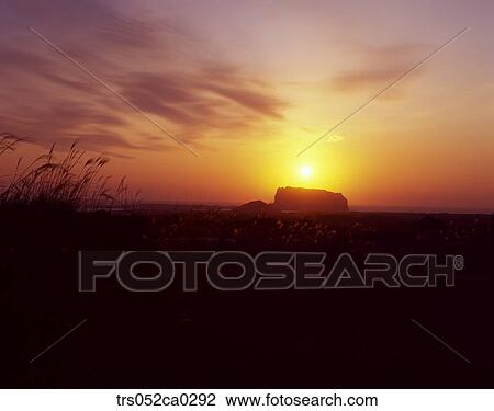 Jeju Island/ glowed sunrise peak View Large Photo Image Stock Image - Jeju Island/ glowed sunrise peak. Fotosearch