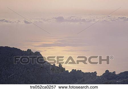 Stock Photo - Jeju Island/ rising sun peak. Fotosearch