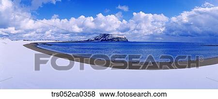 Jeju Island/ winter shoreline, cloud and sunrise peak View Large Photo Image Stock Photo - Jeju Island/ winter shoreline, cloud and sunrise peak. Fotosearch