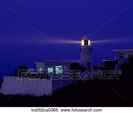 A view from a lighthouse at night View Large Photo Image Stock Photography - A view from a lighthouse at night. Fotosearch