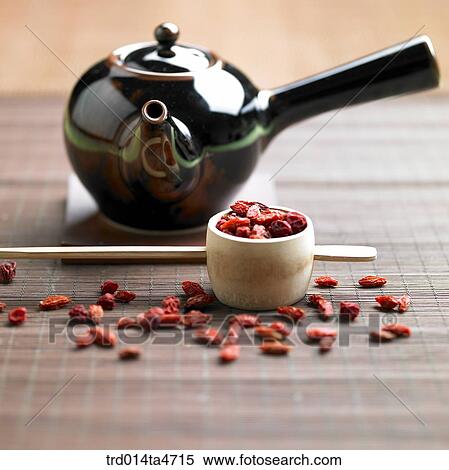 fruit of Chinese matrimony vine and teapot, art of tea making View Large Photo Image Stock Photography - fruit of Chinese matrimony vine and teapot, art of tea making. Fotosearch