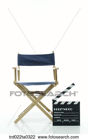 Image/shooting equipment, a clapperboard and a chair View Large Photo Image Stock Image - Image/shooting equipment, a clapperboard and a chair. Fotosearch