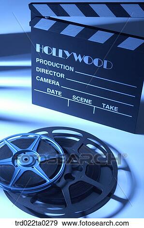 Image/shooting equipment, a clapperboard and a roll of film View Large Photo Image Stock Photo - Image/shooting equipment, a clapperboard and a roll of film. Fotosearch