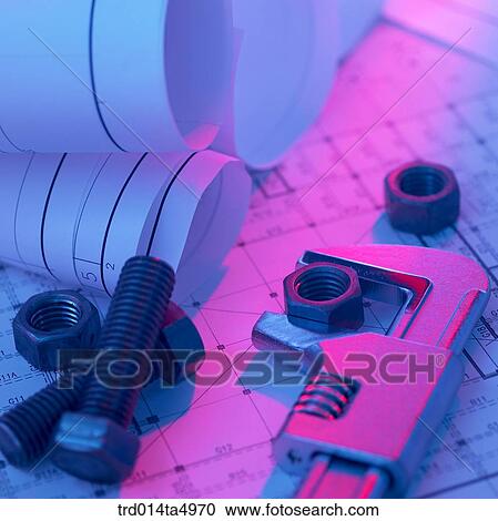 construction, a plan and construction tools on a desk View Large Photo Image Stock Image - construction, a plan and construction tools on a desk. Fotosearch
