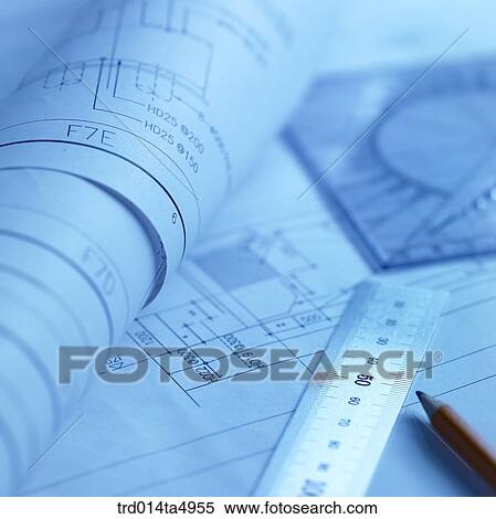 construction, a plan and construction tools on a desk View Large Photo Image Stock Photography - construction, a plan and construction tools on a desk. Fotosearch