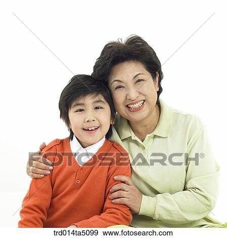 Stock Photo - Family/ a grandmother and her grandson . Fotosearch