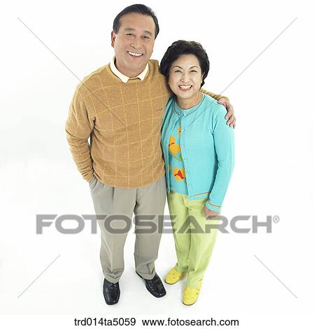 Family/ an friendly old couple View Large Photo Image Stock Photo - Family/ an friendly old couple. Fotosearch