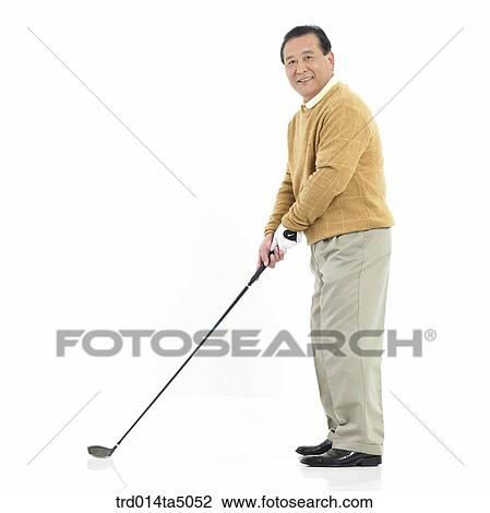 The old/ a man holding a golf club View Large Photo Image Stock Image - The old/ a man holding a golf club. Fotosearch