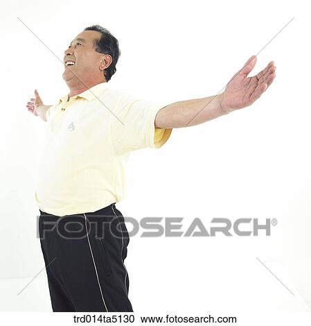 The old/ a man outstretching his arms View Large Photo Image Stock Image - The old/ a man outstretching his arms. Fotosearch