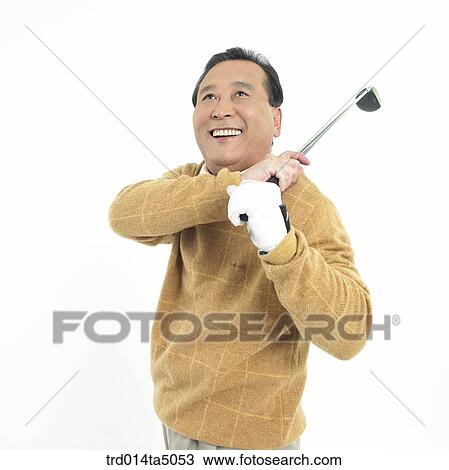The old/ a man playing golf View Large Photo Image Stock Image - The old/ a man playing golf. Fotosearch