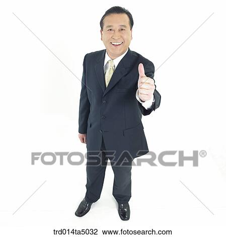 Stock Image - The old/ A man with hand motion. Fotosearch