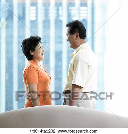 Stock Image - a smiling old couple. Fotosearch