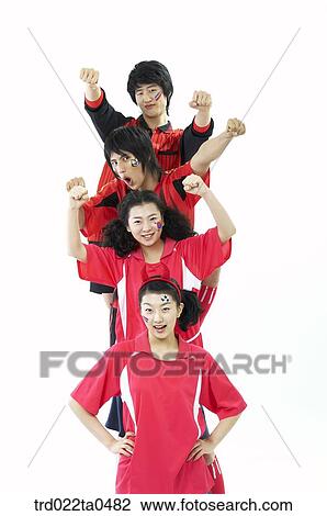 a cheering group of supporters View Large Photo Image Stock Image - a cheering group of supporters. Fotosearch
