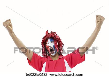a face-painting supporter View Large Photo Image Stock Image - a face-painting supporter. Fotosearch