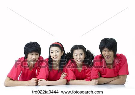 Picture - a group of supporters. Fotosearch