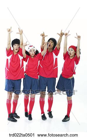 Stock Image - a group of supporters. Fotosearch
