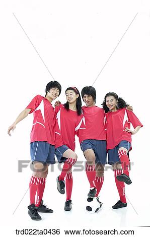a group of supporters with their arms around each other´s shoulders View Large Photo Image Stock Photograph - a group of supporters with their arms around each other´s shoulders. Fotosearch