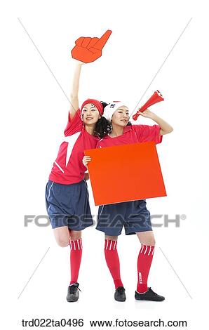 two supporters View Large Photo Image Stock Photograph - two supporters. Fotosearch
