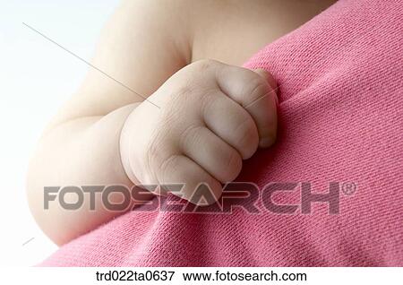 a baby's hand and a blanket View Large Photo Image Stock Photo - a baby's hand and a blanket. Fotosearch
