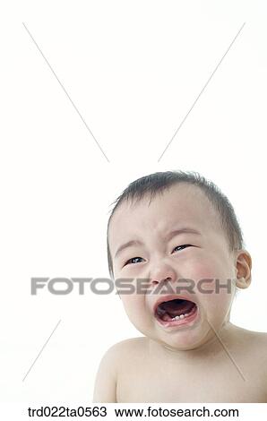 Stock Image - a crying baby. Fotosearch