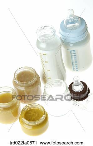 baby supplies/a baby nursing bottle and baby food View Large Photo Image Stock Image - baby supplies/a baby nursing bottle and baby food . Fotosearch