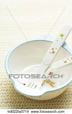 baby supplies/a vessel, a fork, and aspoon View Large Photo Image Picture - baby supplies/a vessel, a fork, and aspoon. Fotosearch