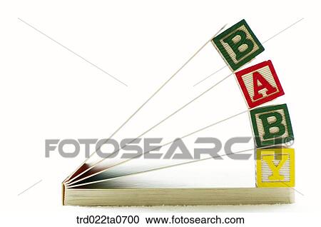 baby supplies/blocks with a book View Large Photo Image Stock Image - baby supplies/blocks with a book. Fotosearch
