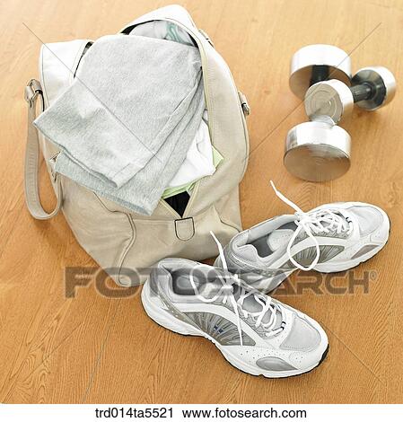 sport goods and a bag View Large Photo Image Stock Image - sport goods and a bag. Fotosearch