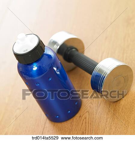 sport goods and a water bottle View Large Photo Image Stock Photo - sport goods and a water bottle. Fotosearch