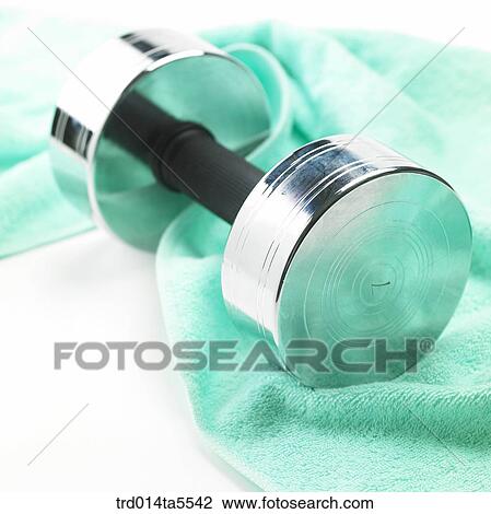 sport goods, dumbbells and a towel View Large Photo Image Stock Image - sport goods, dumbbells and a towel. Fotosearch