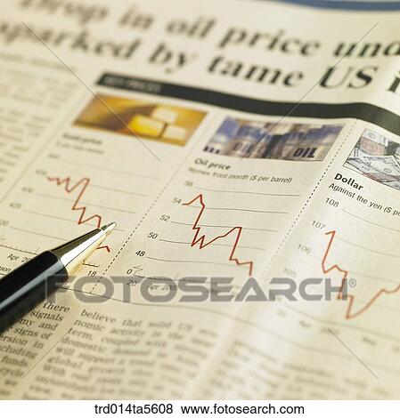business article/a graph and a pen on a newspaper View Large Photo Image Stock Photo - business article/a graph and a pen on a newspaper. Fotosearch