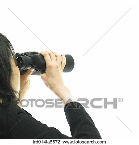 business concept/a businesswoman looking through a telescope View Large Photo Image Stock Image - business concept/a businesswoman looking through a telescope. Fotosearch