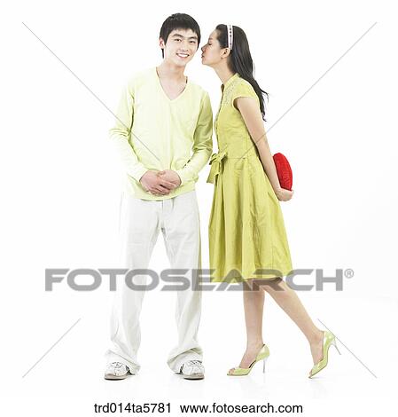 Stock Image - a kissing couple. Fotosearch